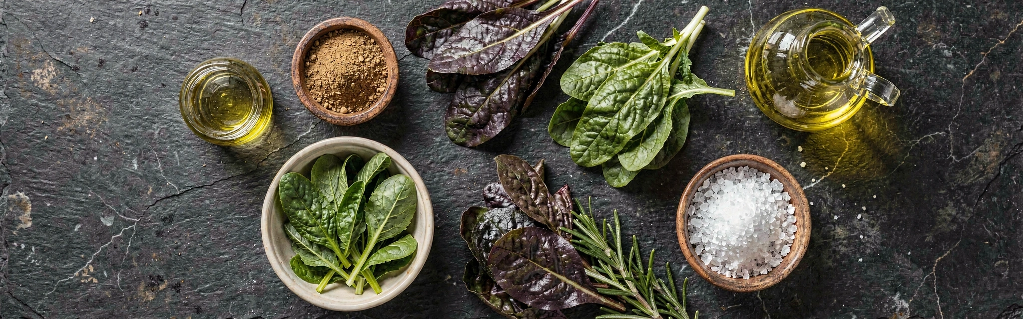 Ingredientes sazonais portugueses em perspetiva superior